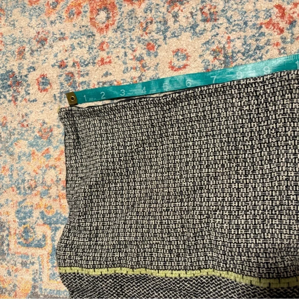 West Elm woven embroidered pillow cover